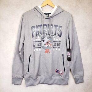 New England Patriots NFL team apparel gray hoodie